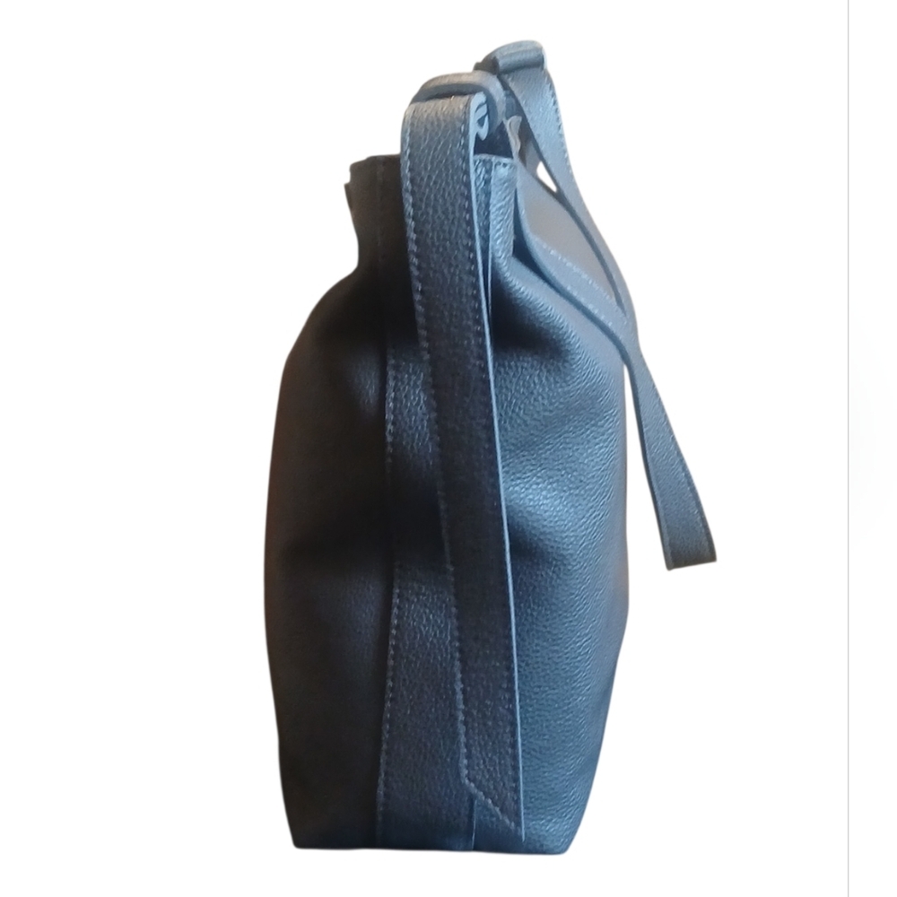 Paolina -Genuine Leather Shoulder Bag, NWT, Gray, 2 Open/1 Large Zippered Pocket - Picture 5 of 14